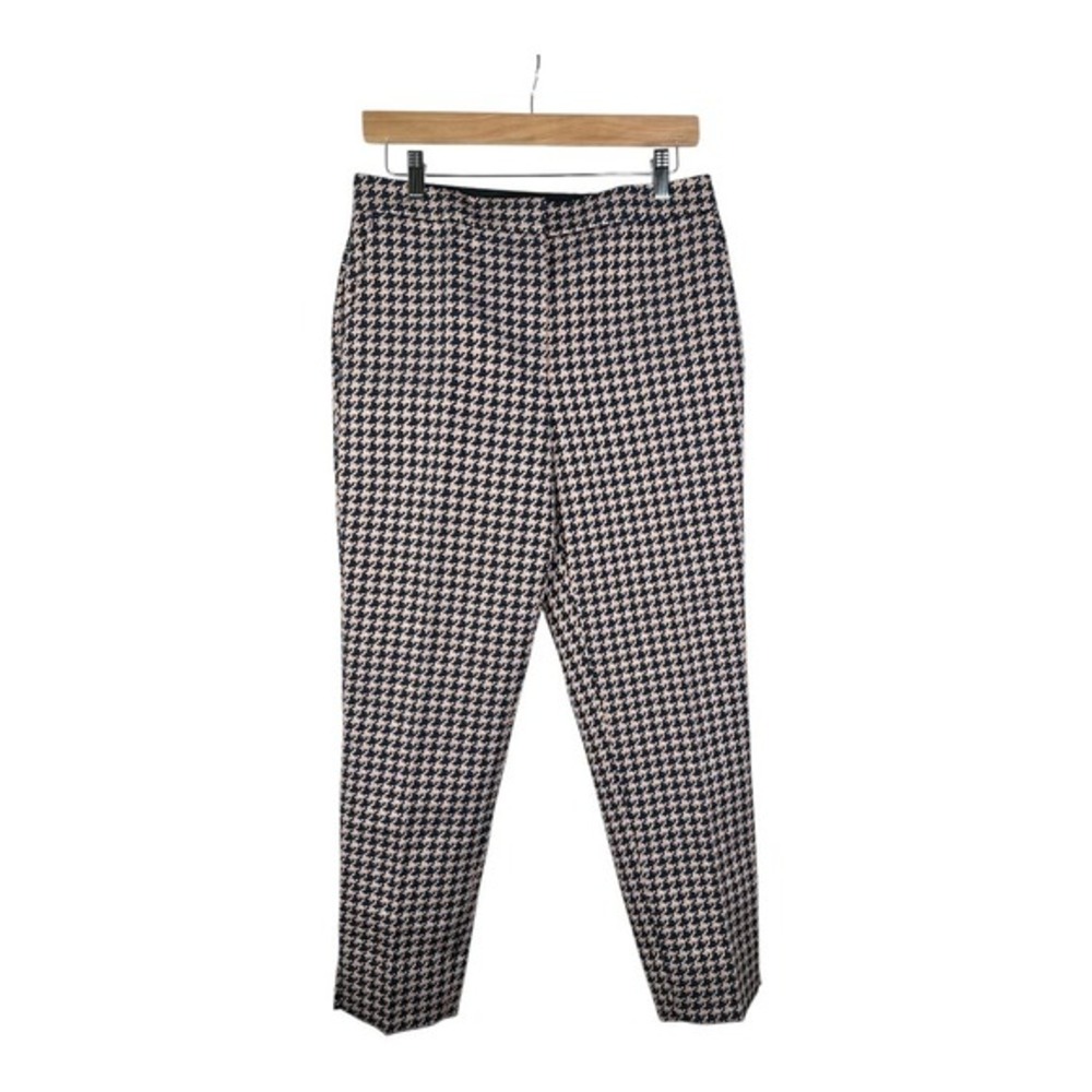 NWT‎ Ann Taylor Women's Gold Black Shimmer Houndstooth High Rise Pants Sz 4